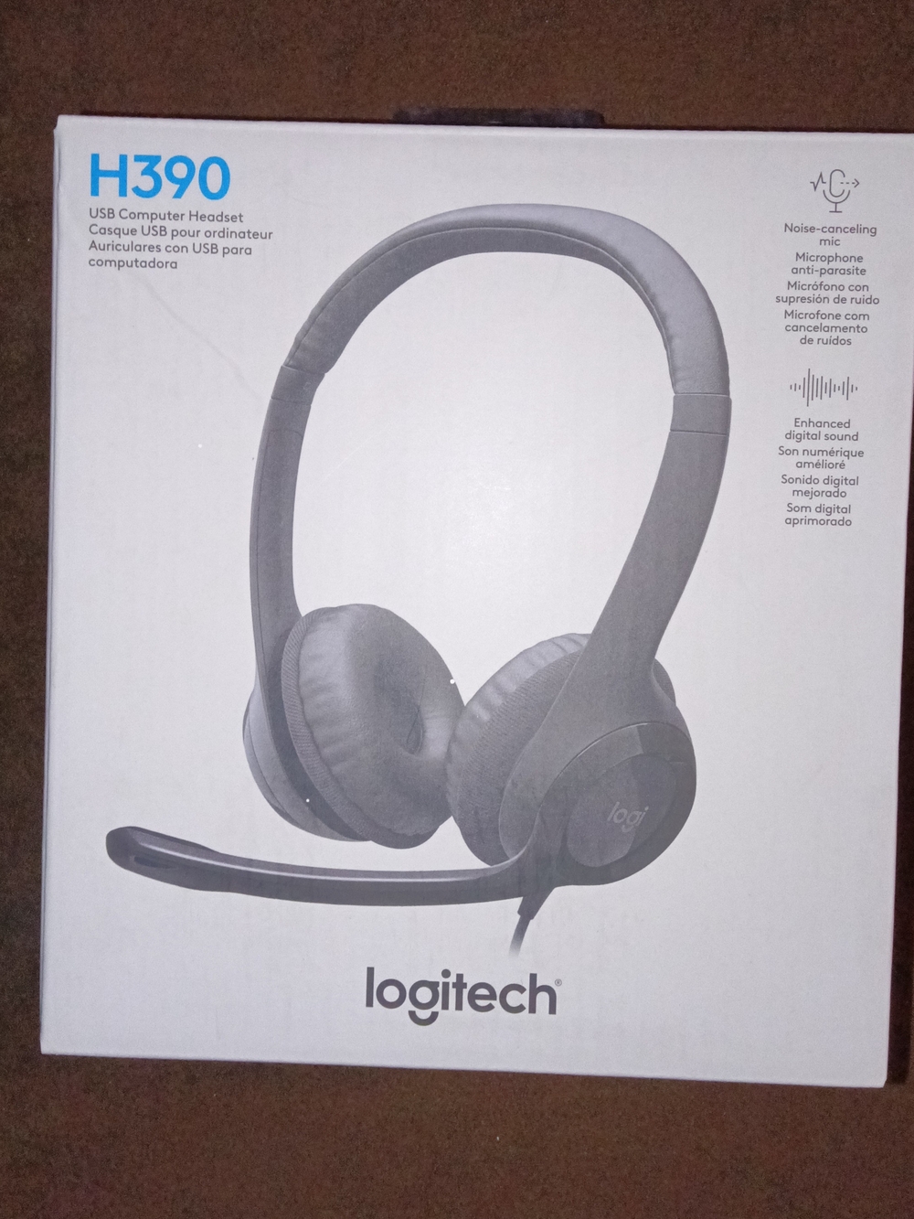 Logitech H390 USB Computer Headset - Black